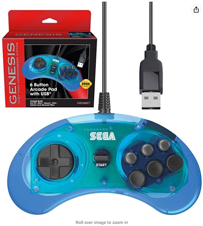 Genesis Mini 6 Button USB Controller Clear Blue.jpg